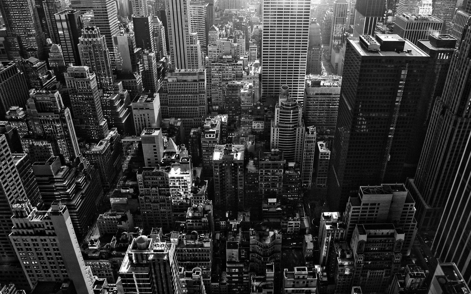 1600×1200 New York City Skyline Wallpaper Black And