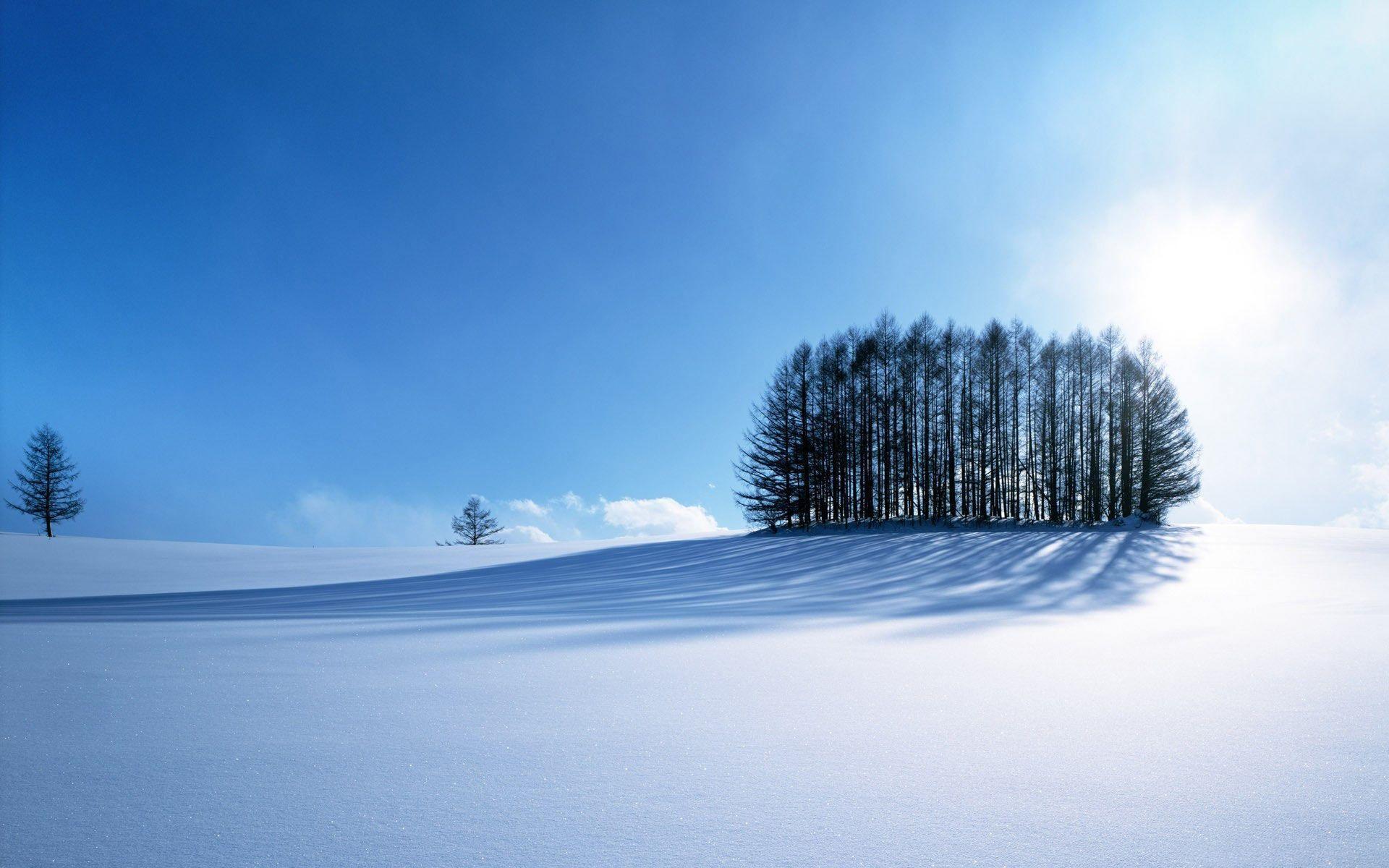 Blue Snowy Scenery · Nature Wallpaper HD. EZIBOX · HD Wallpaper