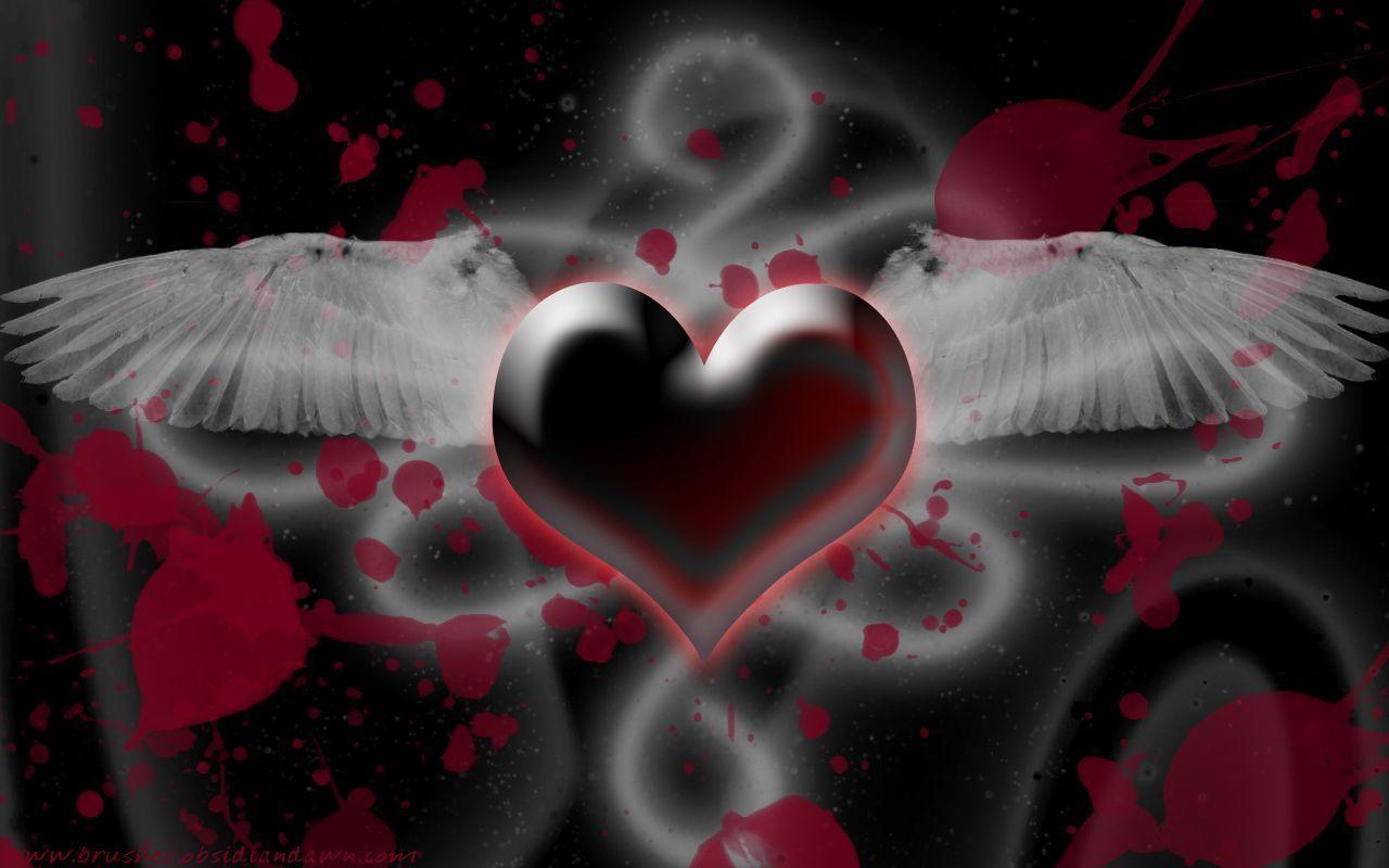 Valentines Day Emo Heart HD Wallpaper