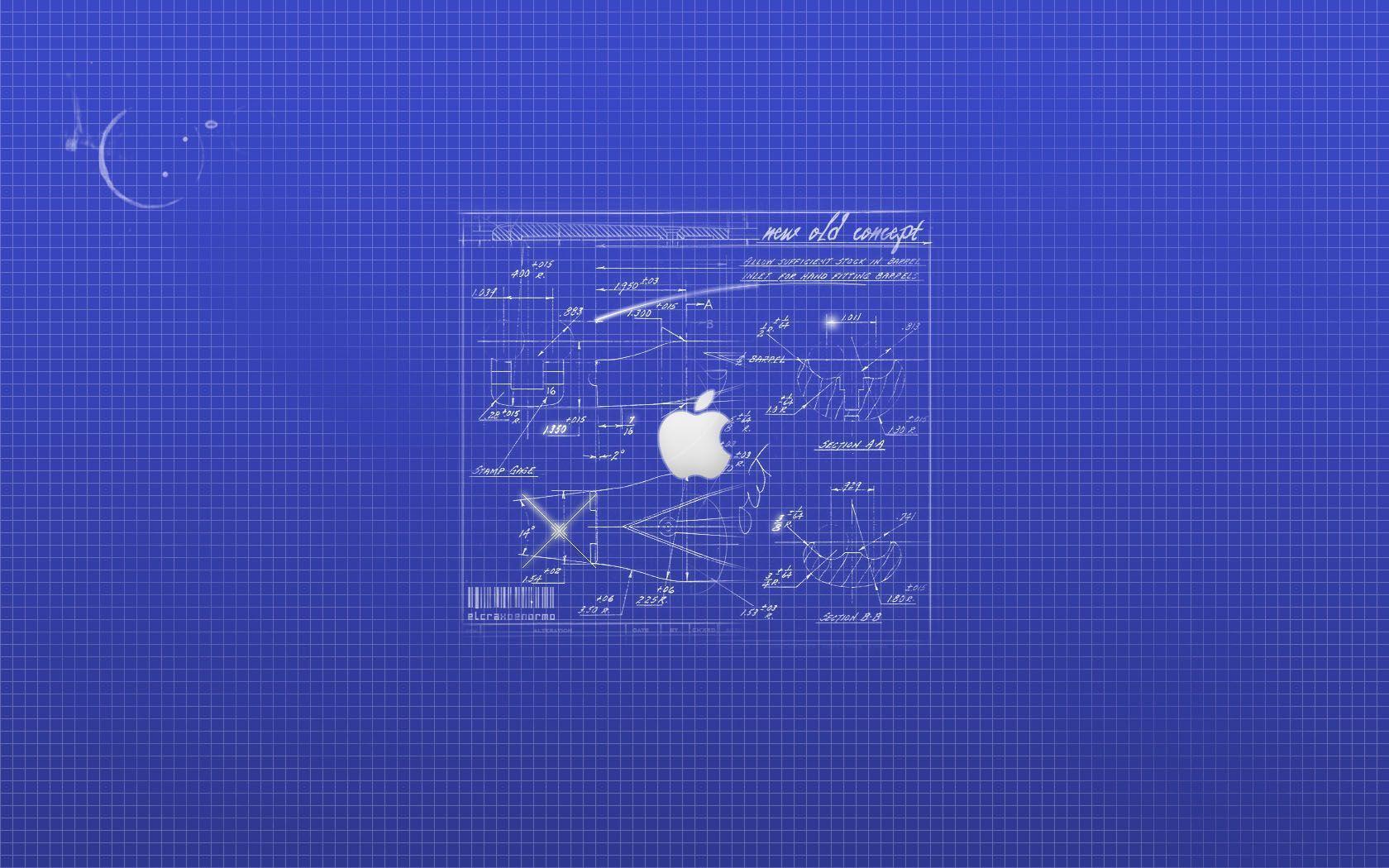 Blue Apple Icon Wallpaper Tiger Mac Os 1680x1050PX