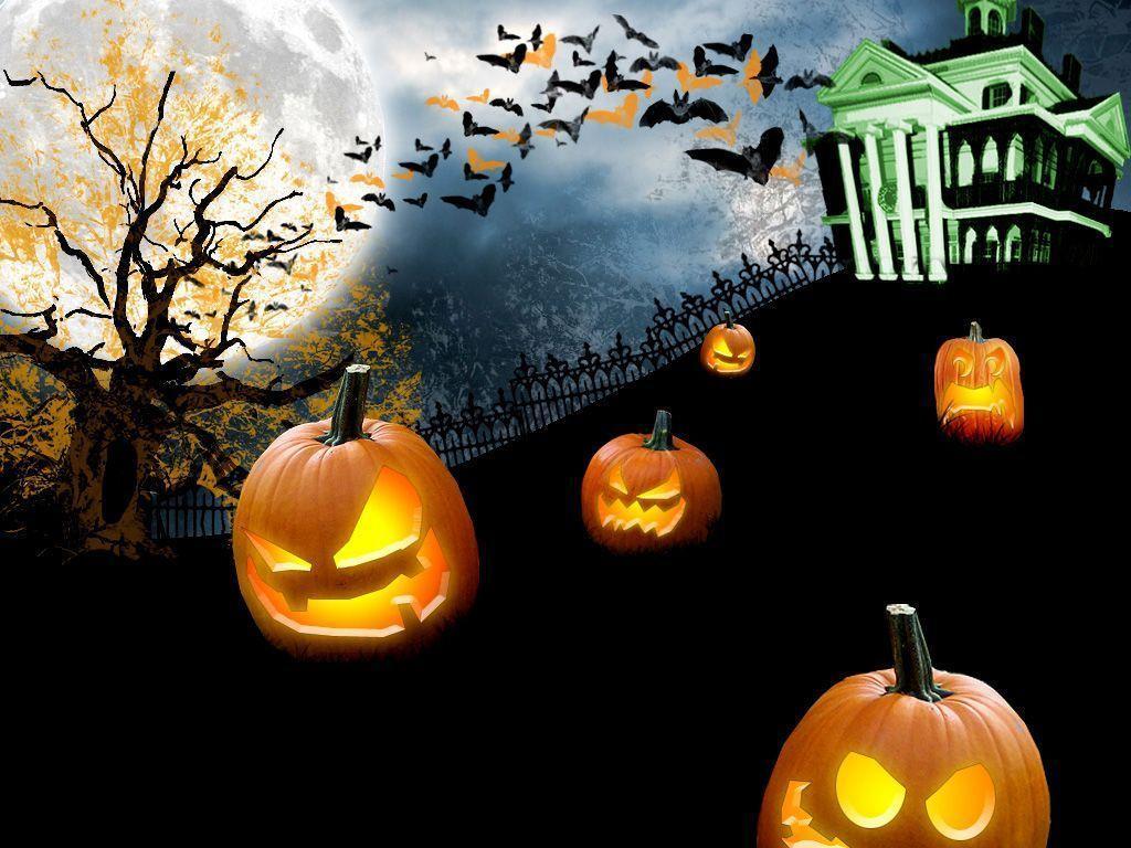 Spooky Halloween desktop PC and Mac wallpaper
