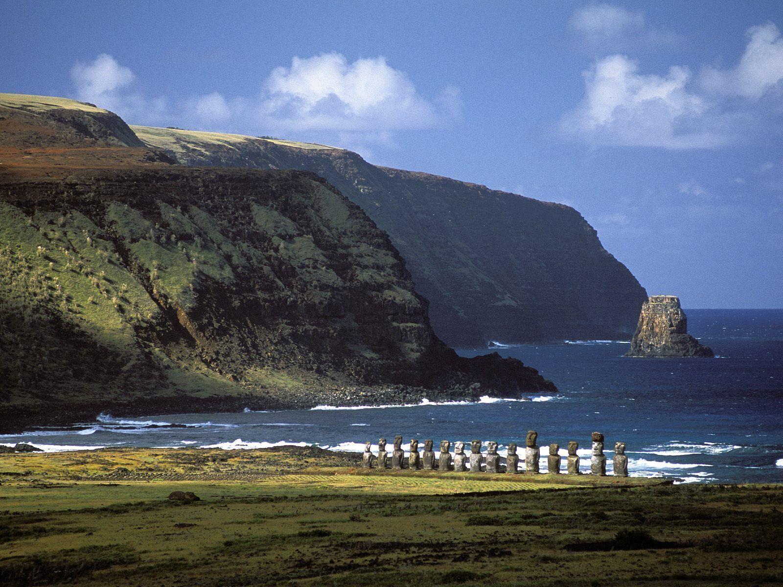 Hd Wallpaper Moai Statues Easter Island Chile 1024 X 768 108 Kb