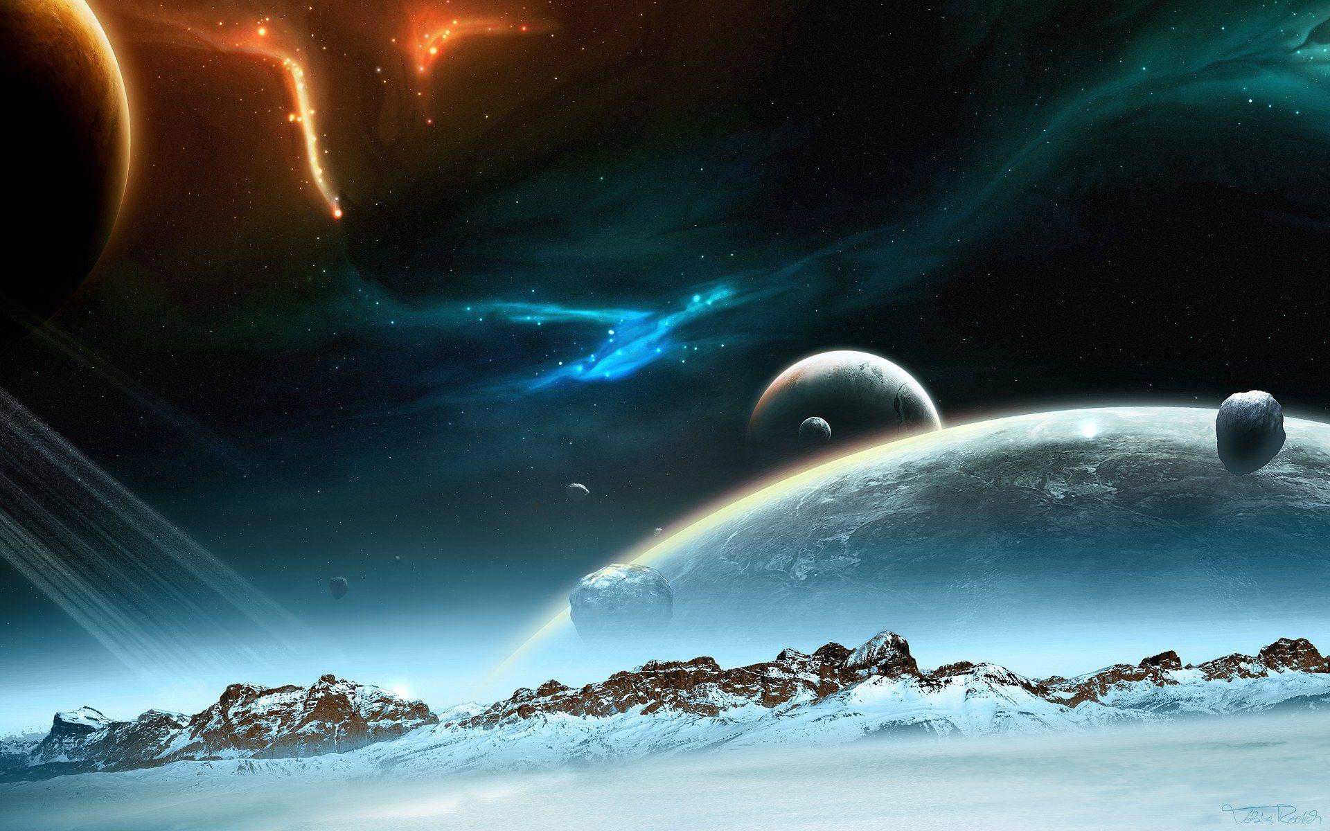 Digital Universe Planets Wallpaper Wallpaper