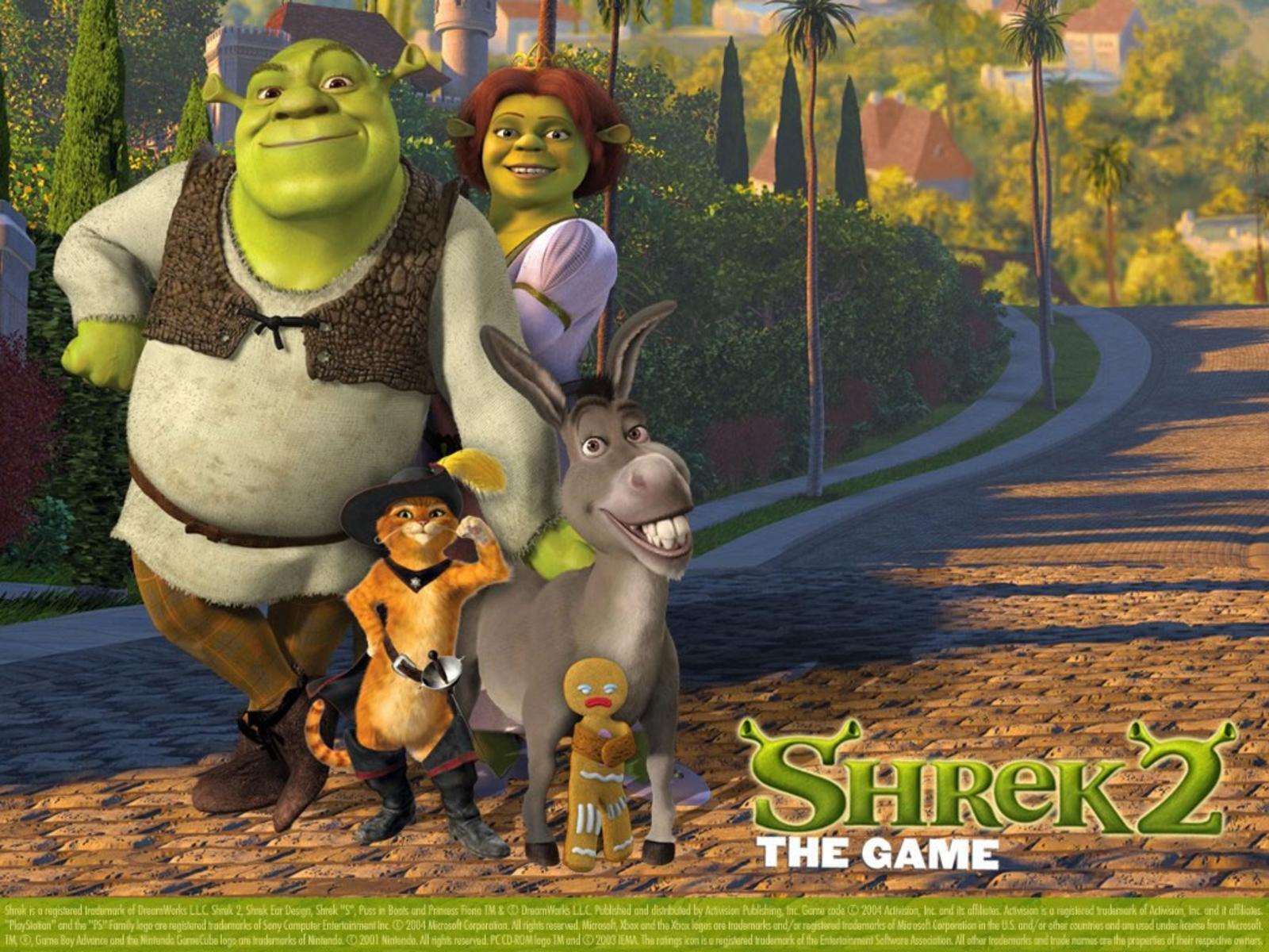 Shrek and friends cartoon free desktop background wallpaper
