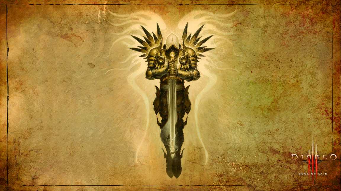 Diablo 3 News: Tyrael in Blizzard&;s new wallpaper art