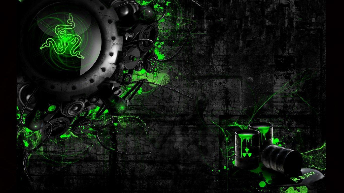 Products Razer Neon Green Wallpaper 1366x768 px Free Download