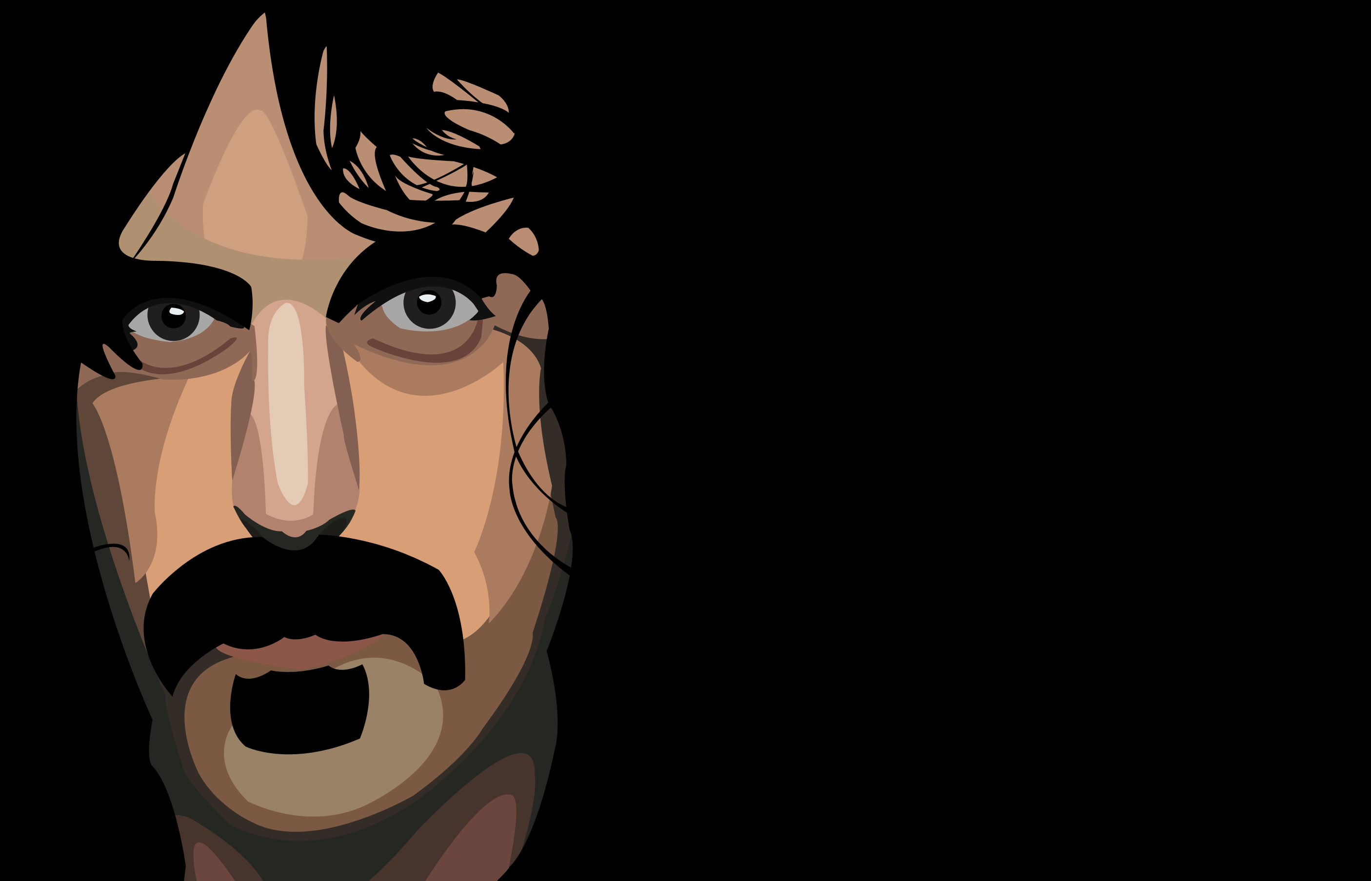 It&;s Frank Zappa Day! So I drew this wallpaper in Photohop