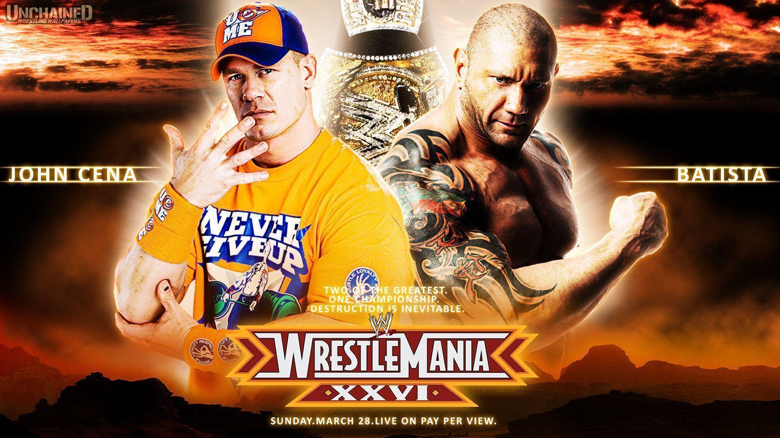 WWE WrestleMania 26 John Cena Vs Batista II Unchained WWE.com
