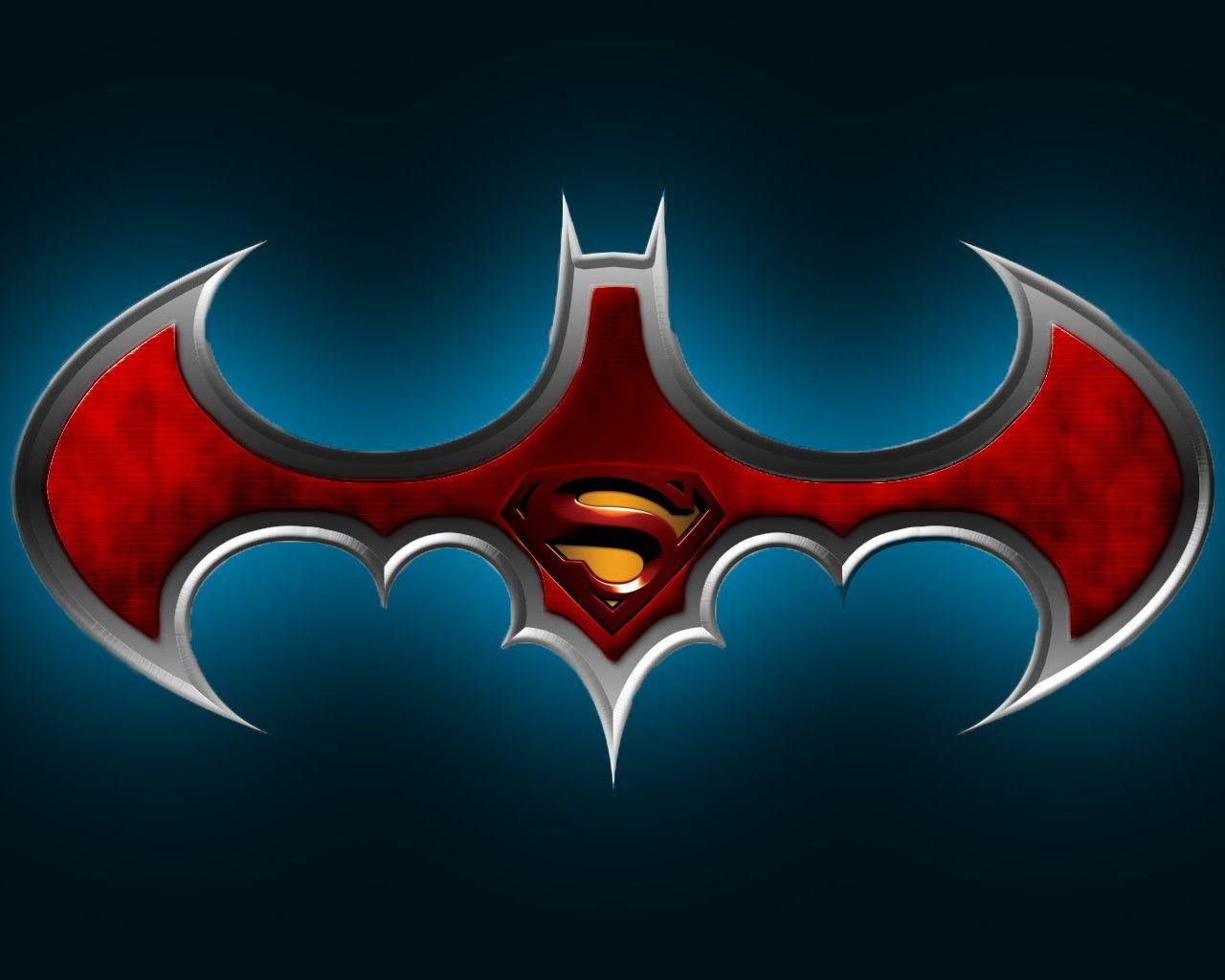 Wallpaper For > Batman Superman Wallpaper Logo