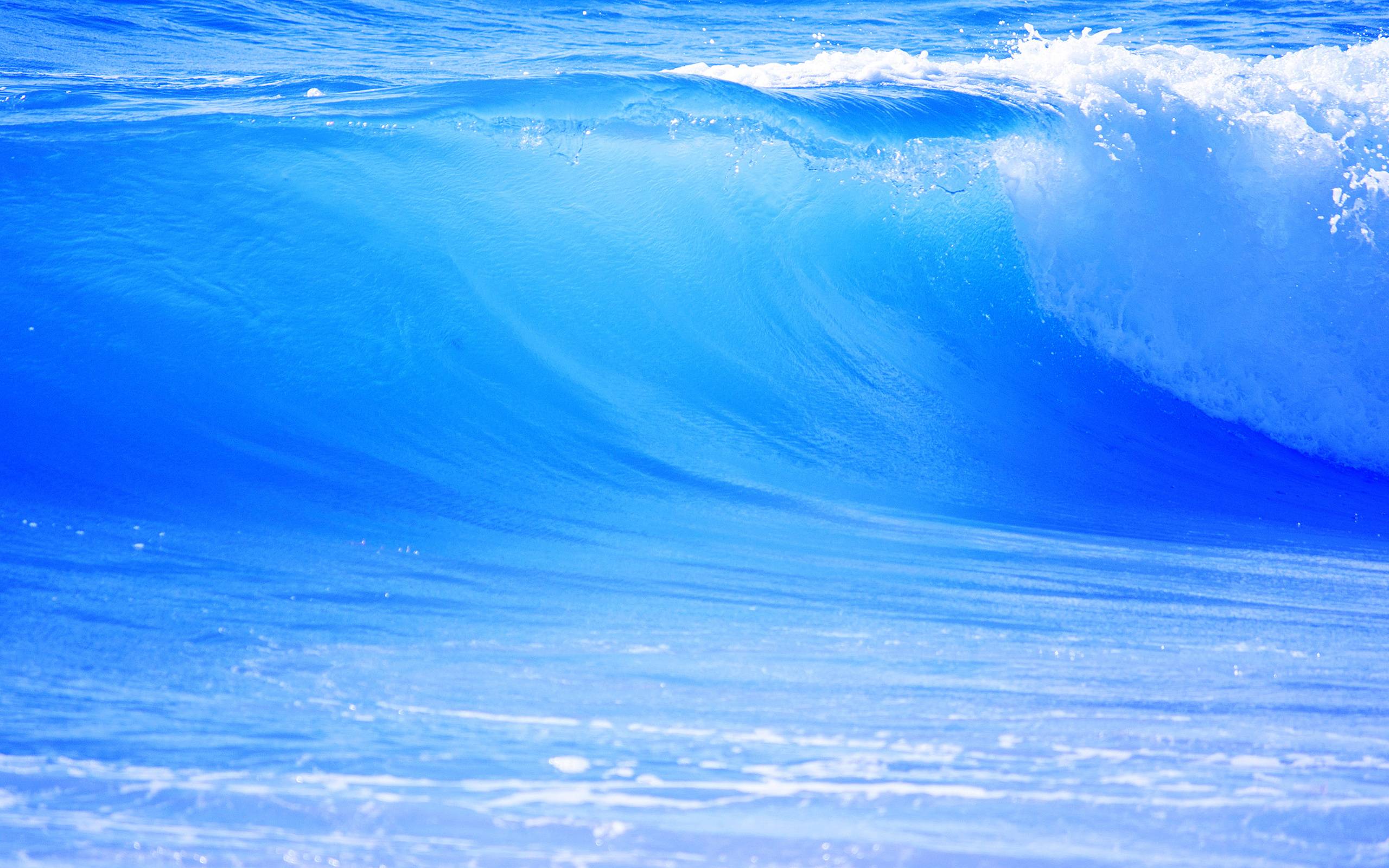 ocean blue wave Wallpaper