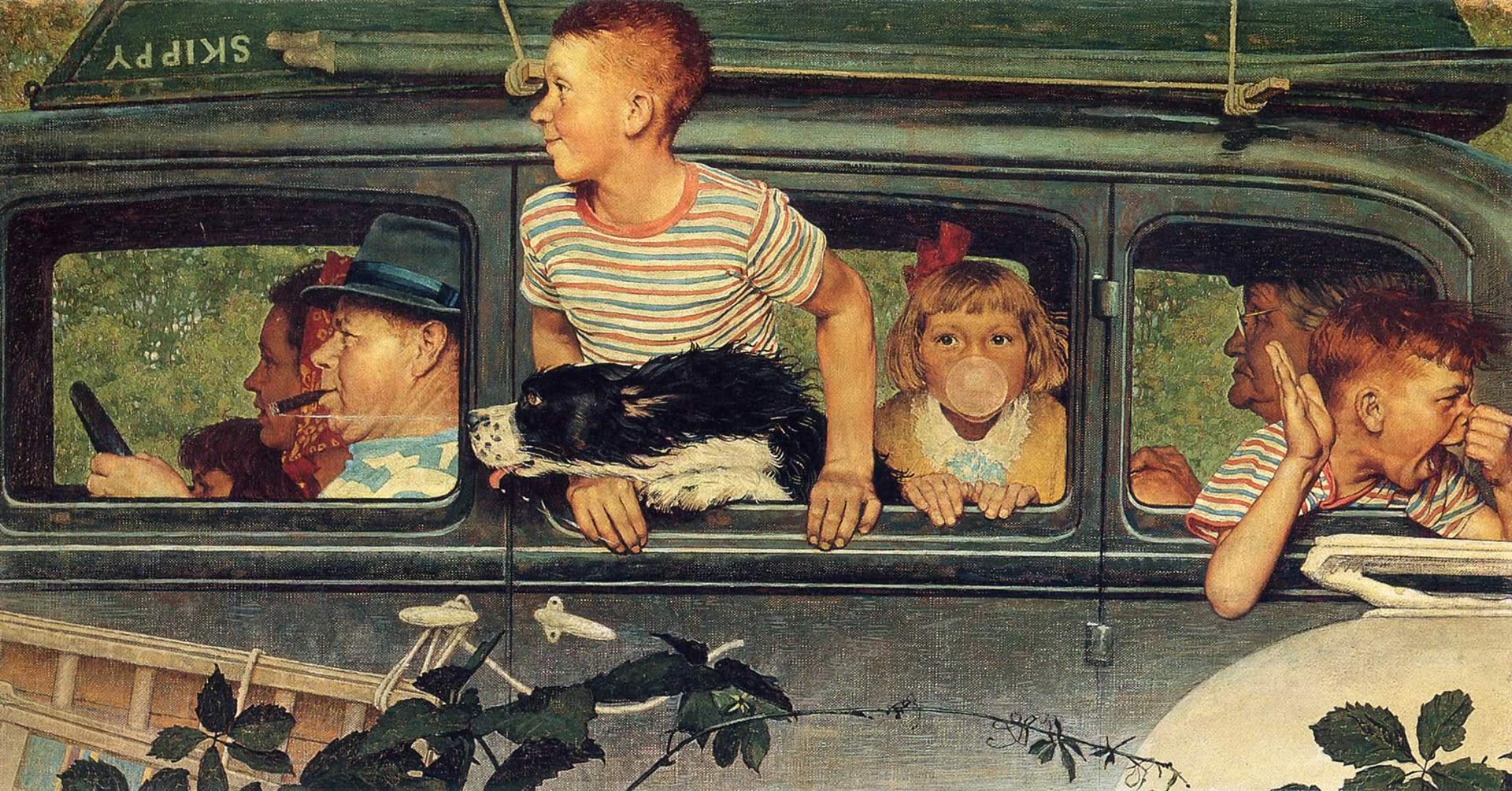 Going Rockwell Paintings Wallpaper Image