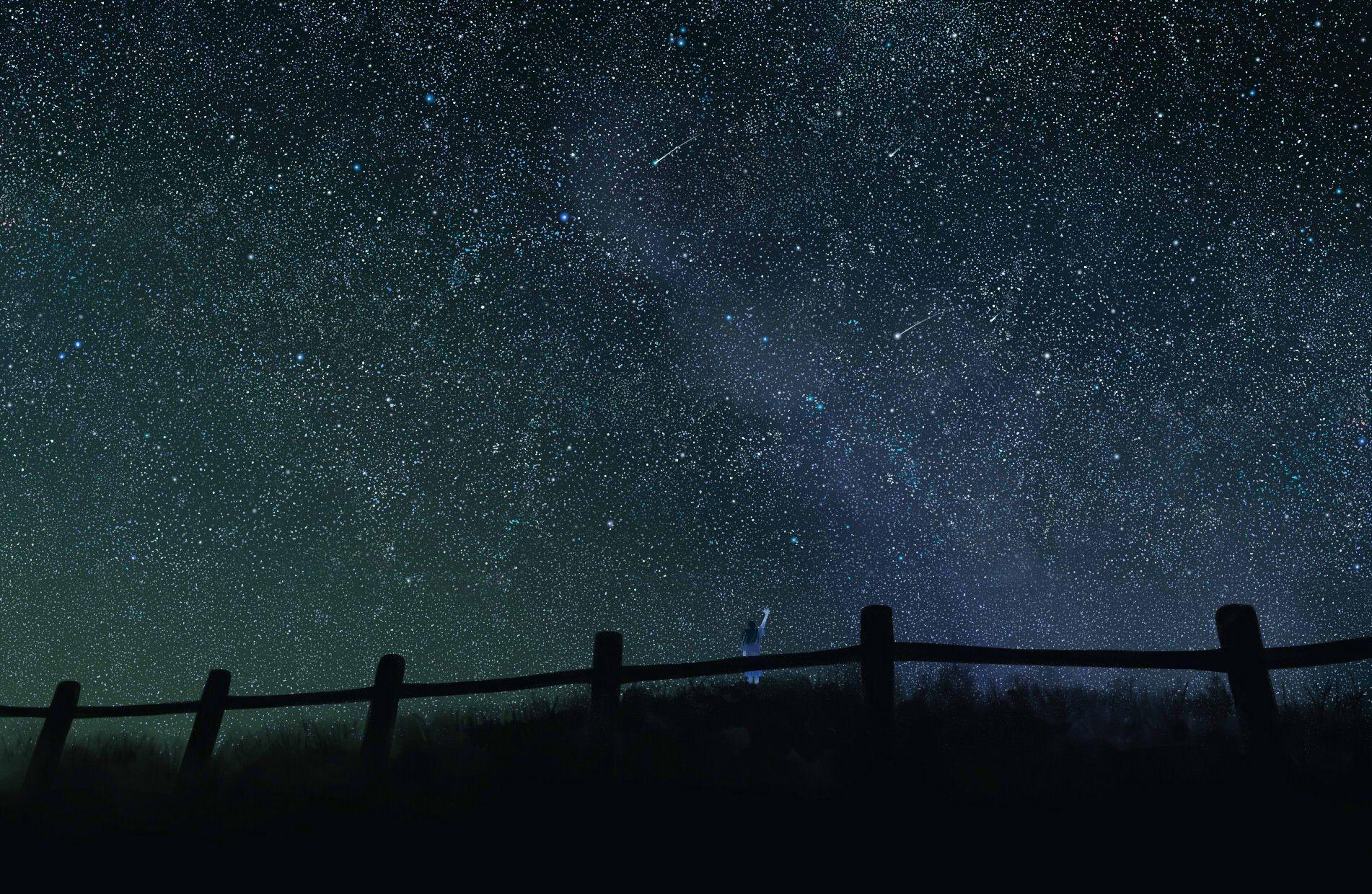 Starry Night Sky Wallpaper 1902x1240