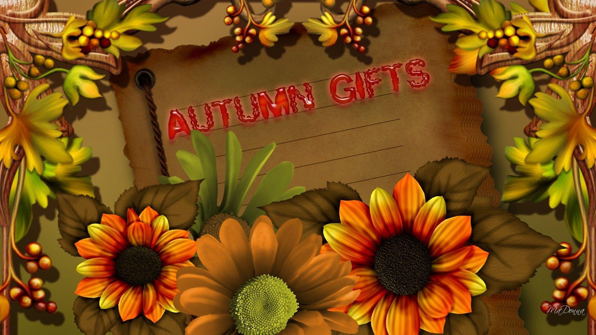 image For > Autumn Flowers Wallpaper