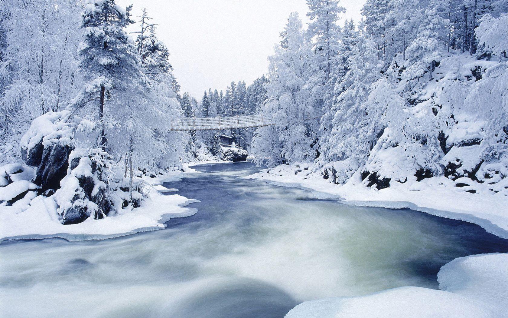 Awesome Bridge And Ice Winter Wallpaper High D Wallpaper