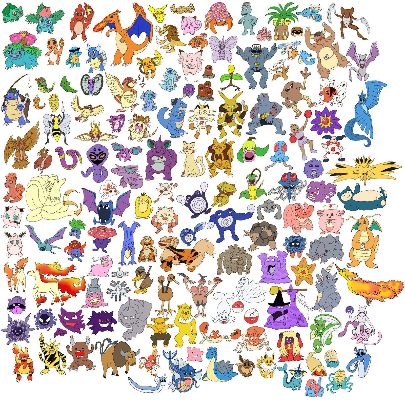Wallpaper For > Original 151 Pokemon Wallpaper