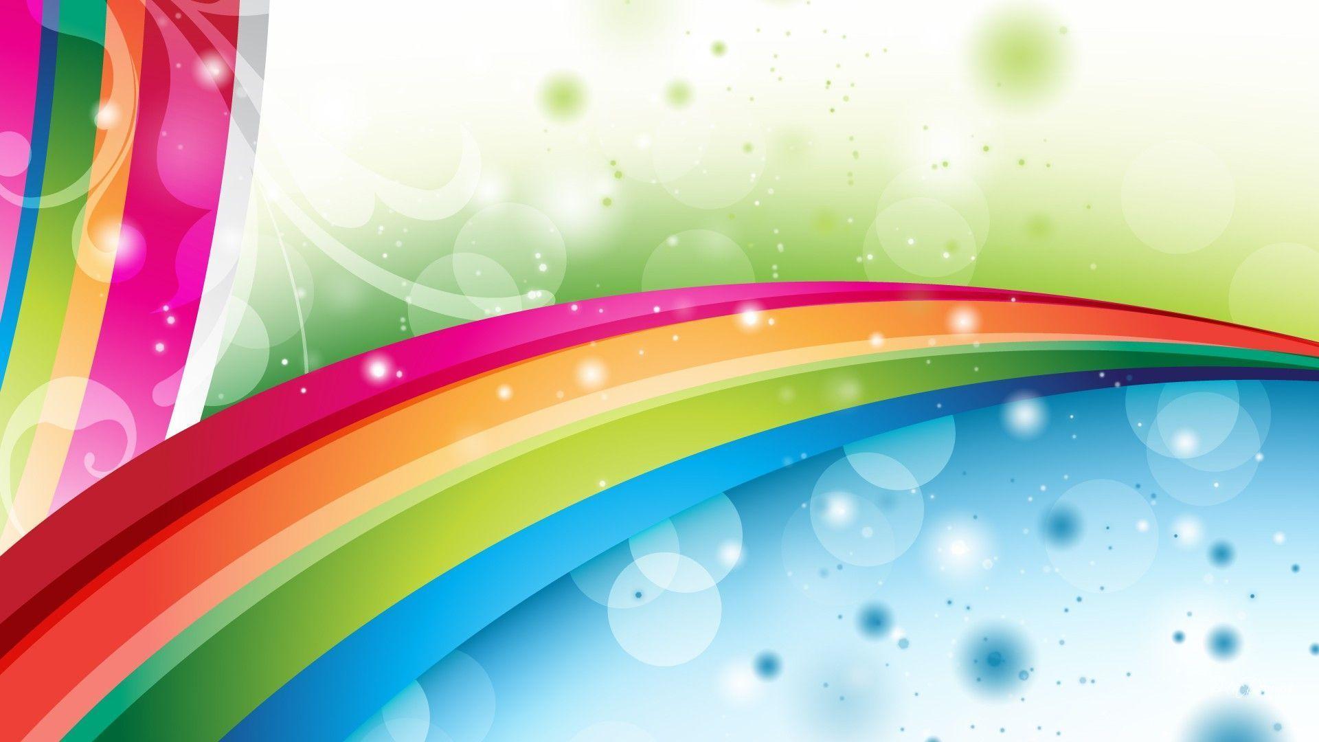 Widescreen Space In Rainbow Colors Dash Abstract Wallpaper, HQ