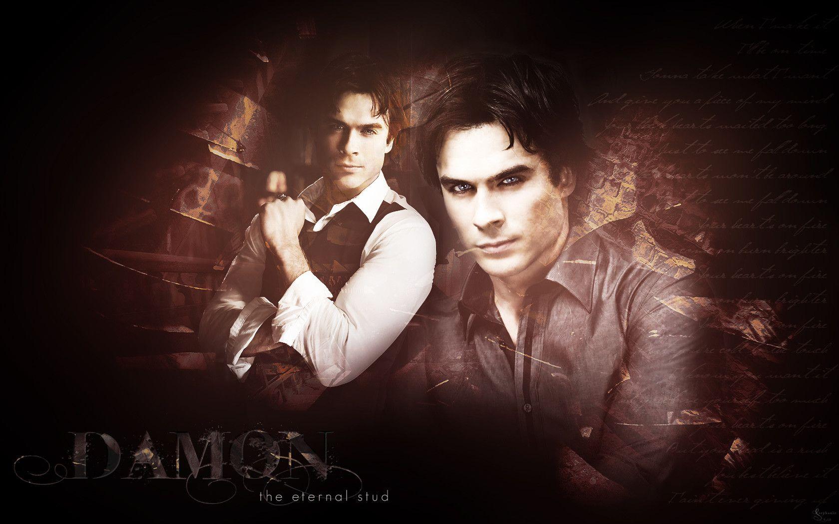 The Vampire Diaries Wallpaper Damon And Elena