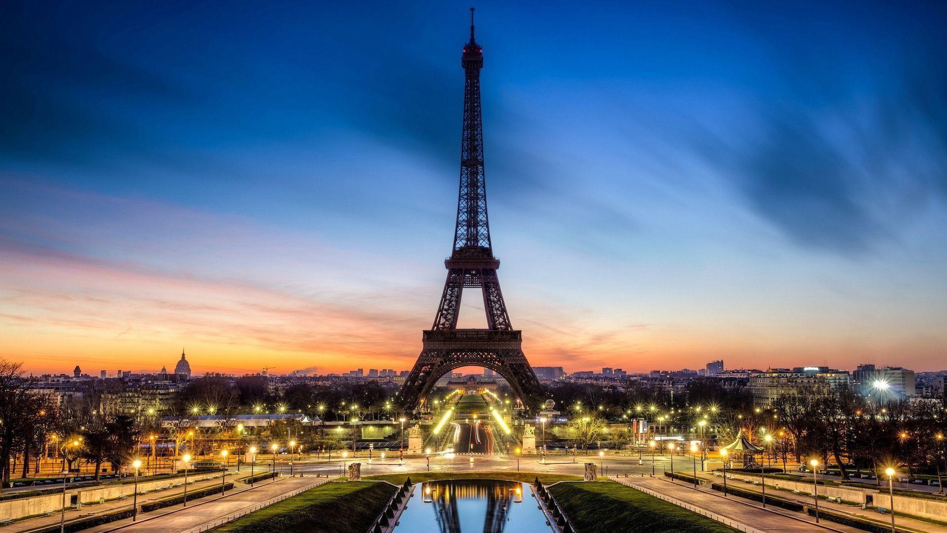 Eiffel Paris After Sunset Wallpaper High Resol Wallpaper