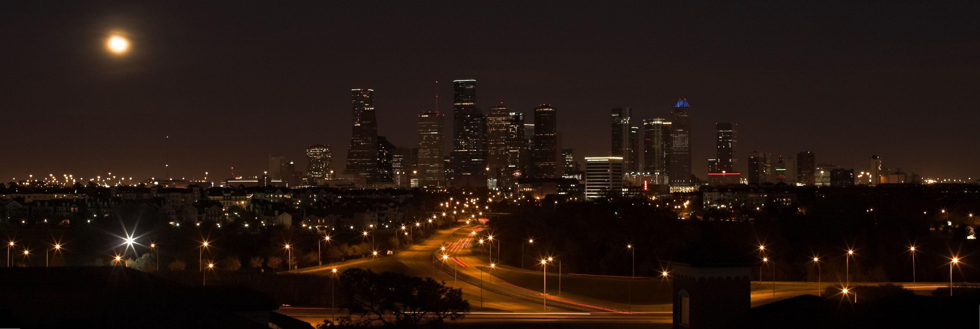 Houston Skyline At Night Wallpaper