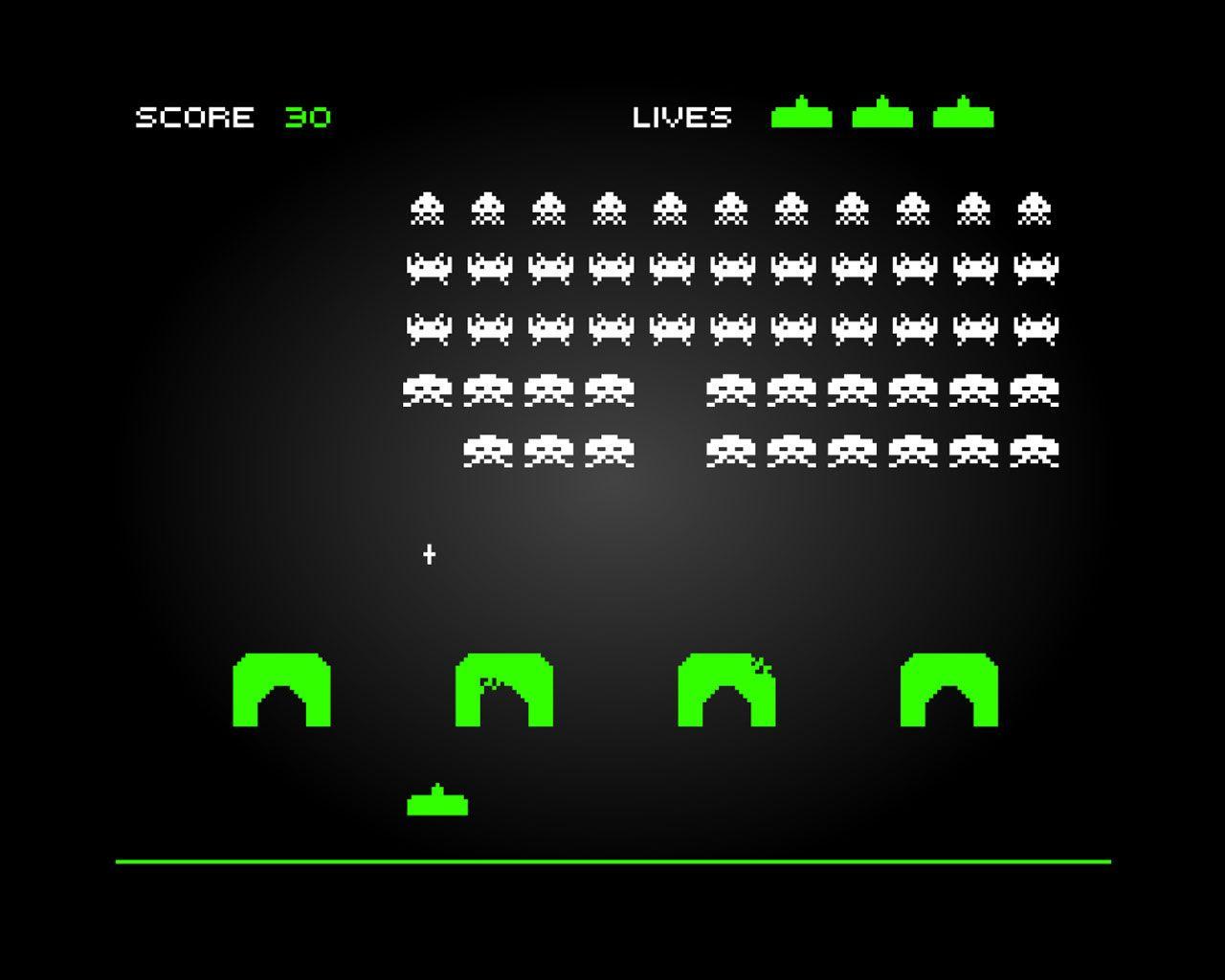 image For > 3D Space Invaders Wallpaper