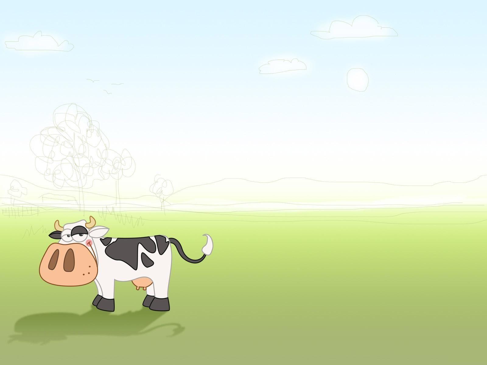 Wallpaper For > Cartoon Cow Wallpaper
