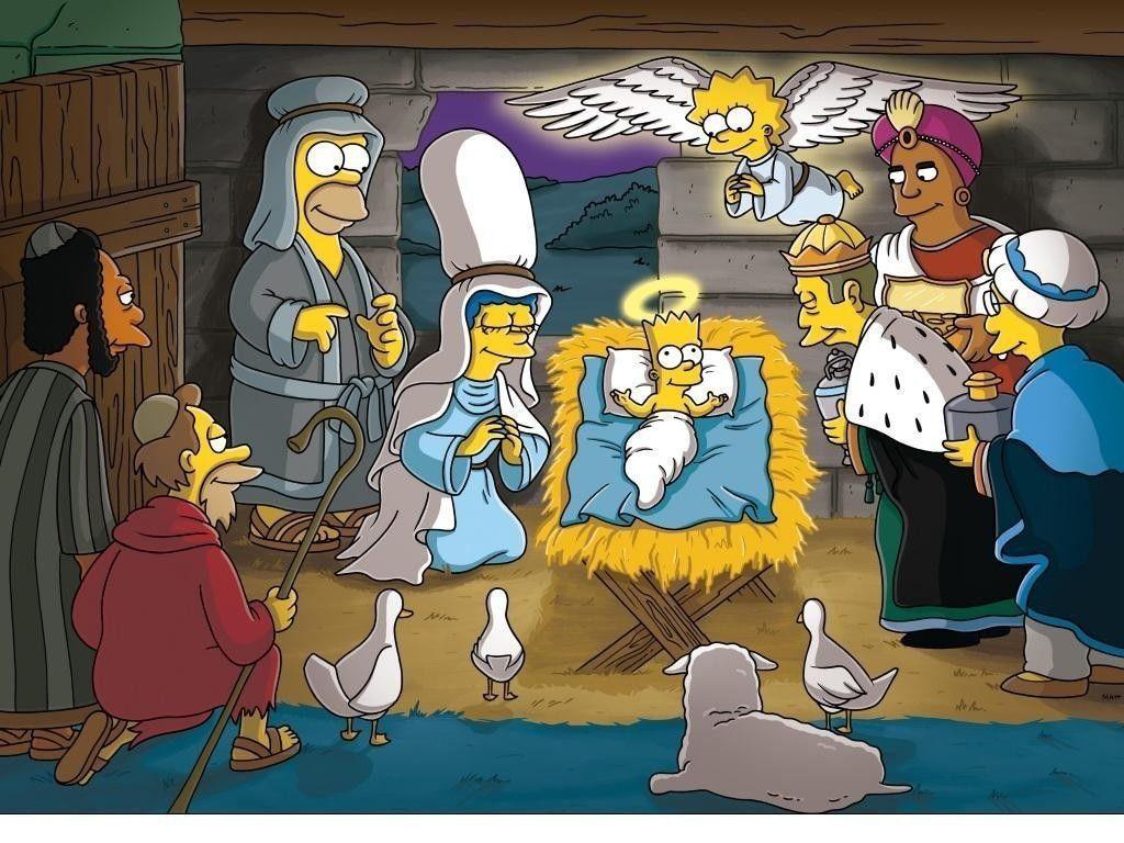 christmas simpsons Simpsons Wallpaper