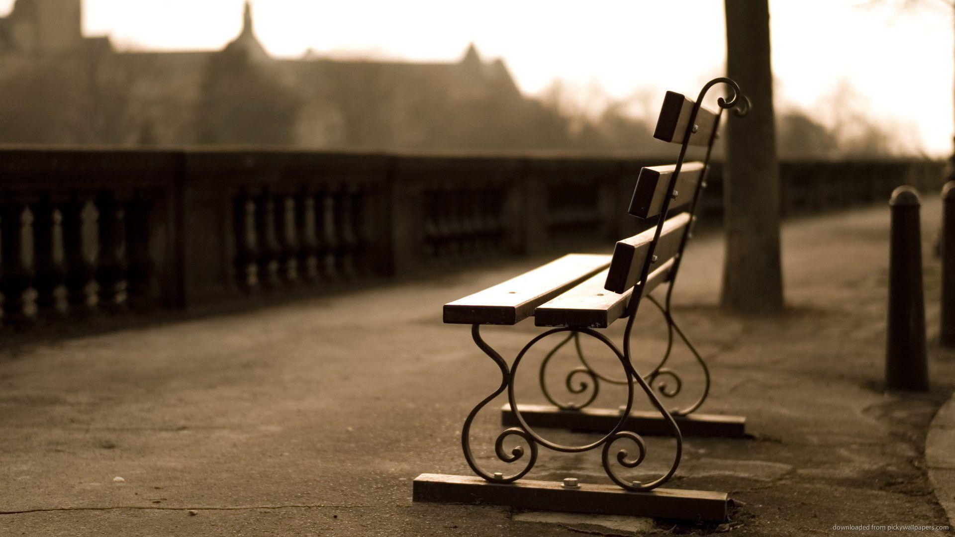 Fancy Bench In Sepia Wallpaper For Samsung Galaxy Tab