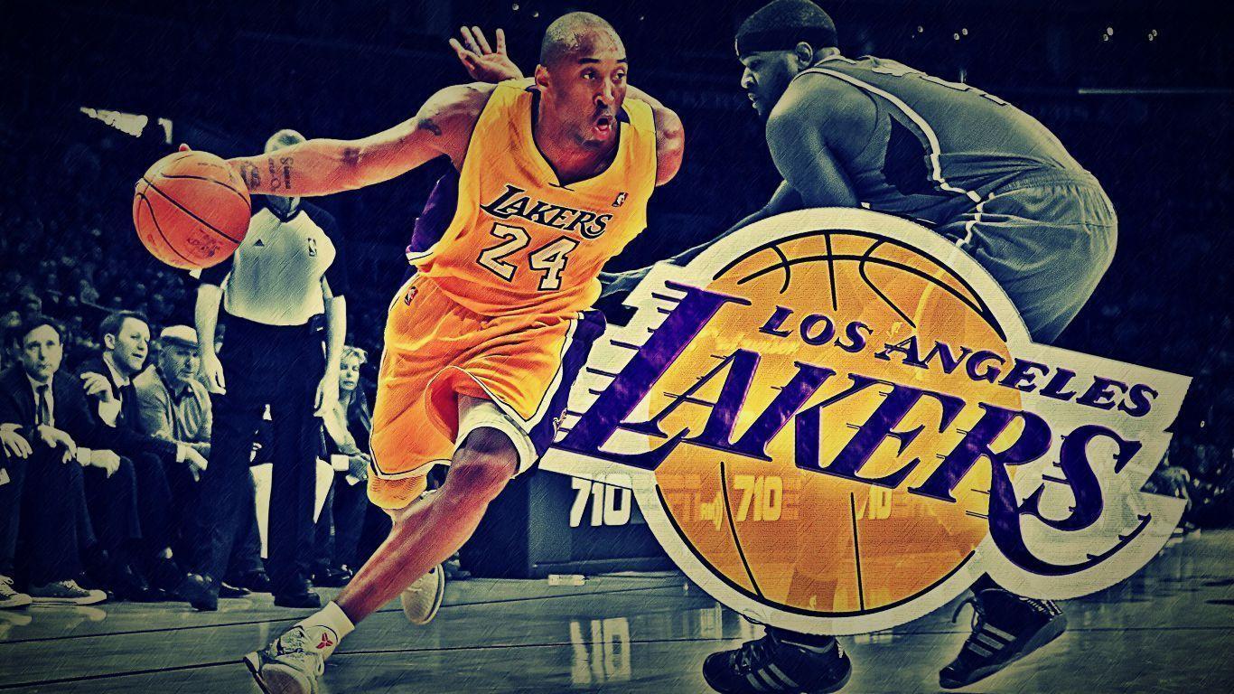 Amazing Kobe Bryant Los Angeles Lakers HD Wallpaper 1366x768PX
