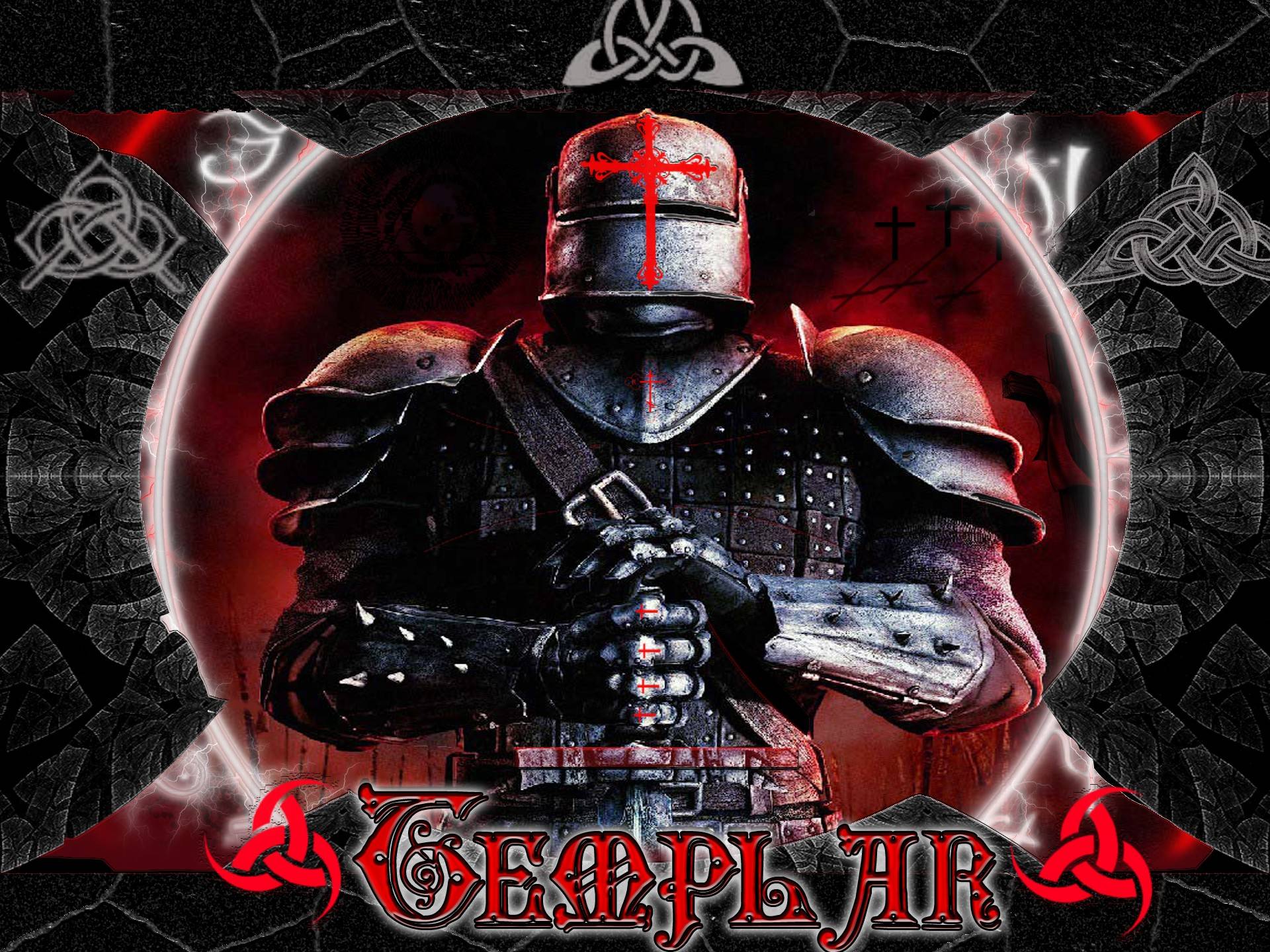 Templar Abstract Battle Knight Templar Fantasy Wallpaper Lowrider
