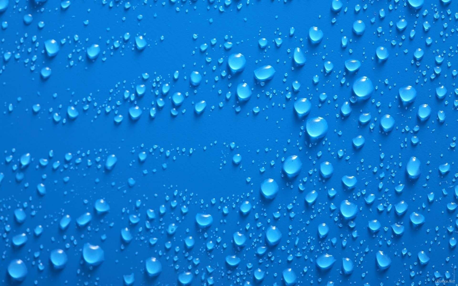 image For > Blue Raindrop Wallpaper