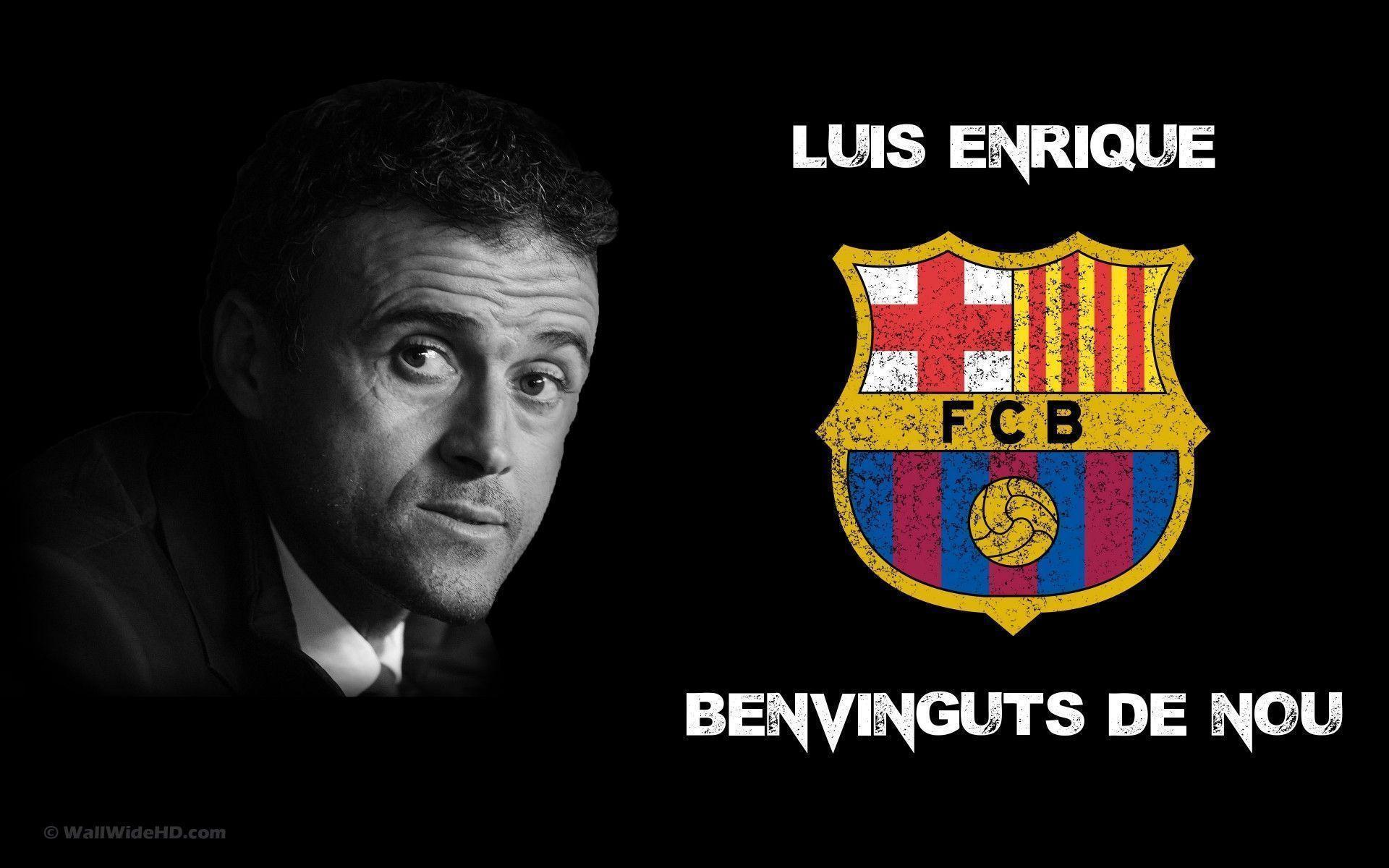 Luis Enrique 2014 FC Barcelona Manager Wallpaper Wide or HD. Male