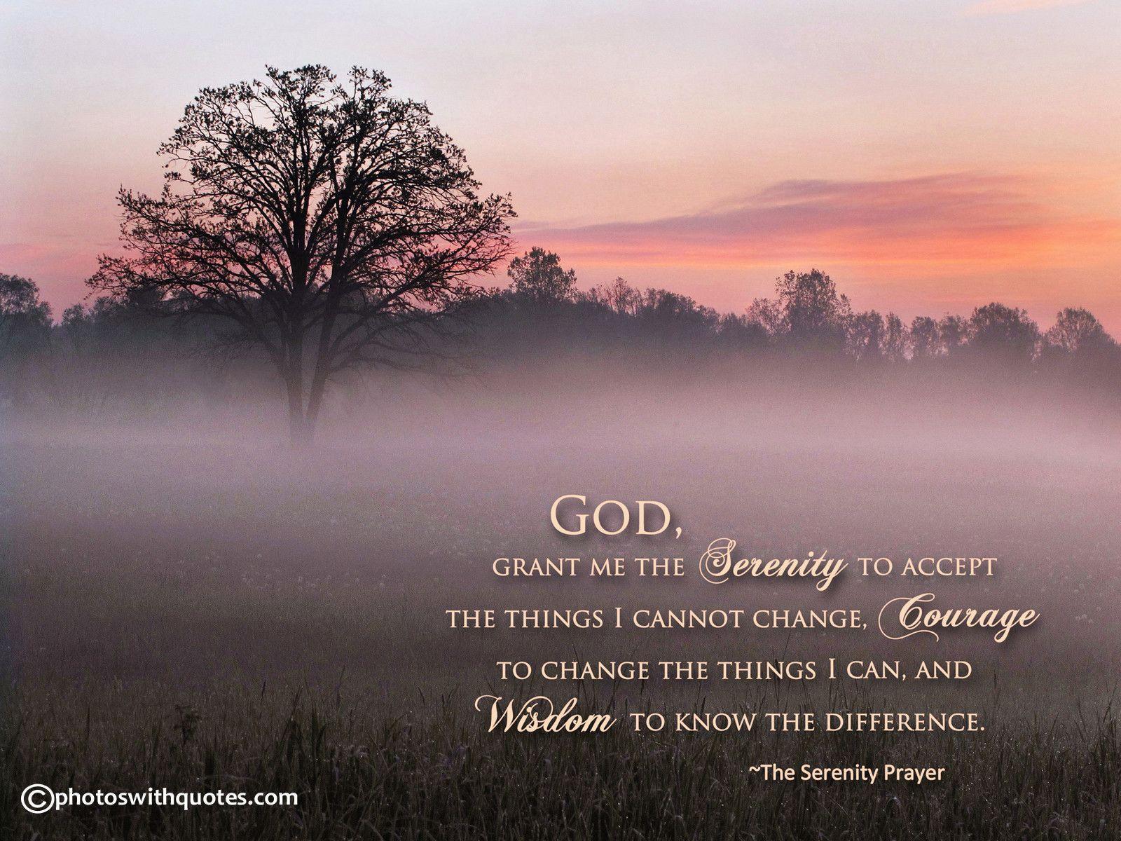 Serenity Prayer. FREE picture or wallpaper!
