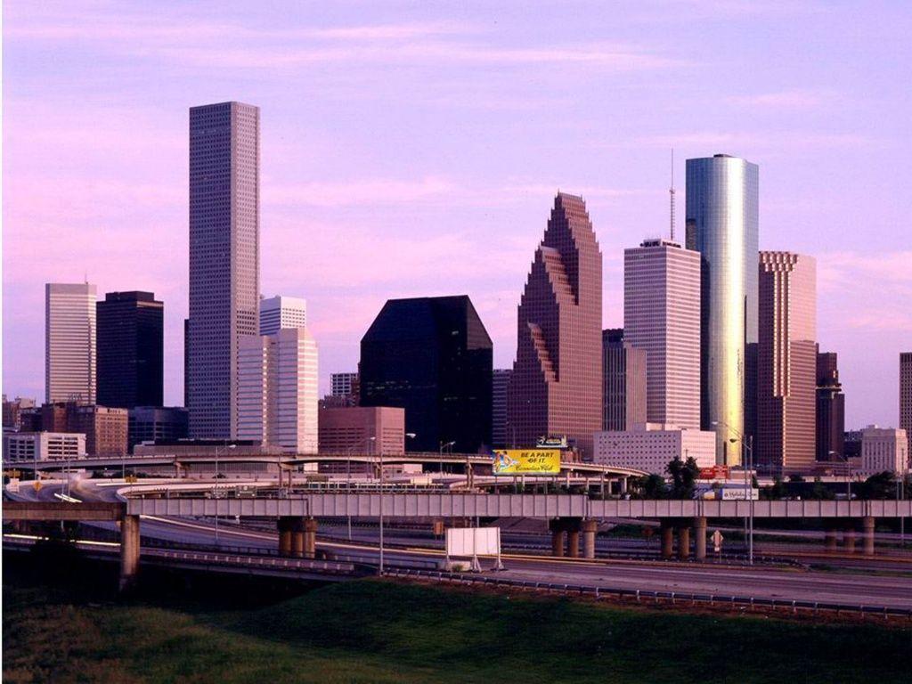 Old Houston Skyline wallpaper