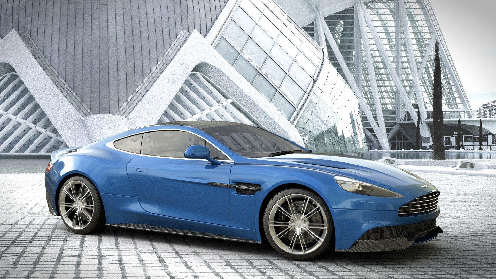 Aston Martin DB9 Blue Color Wallpaper. Car Desktop