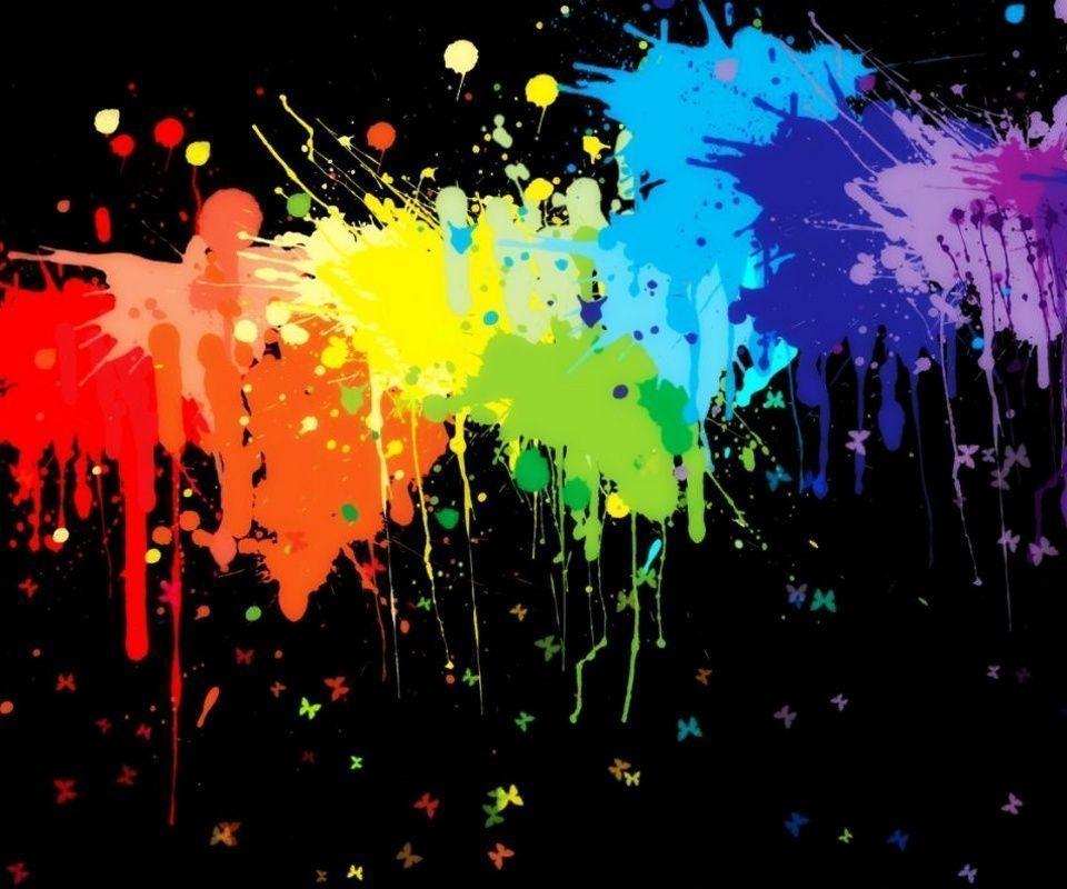 Color Splash abstract wallpaper for Apple iPhone 4S 16GB