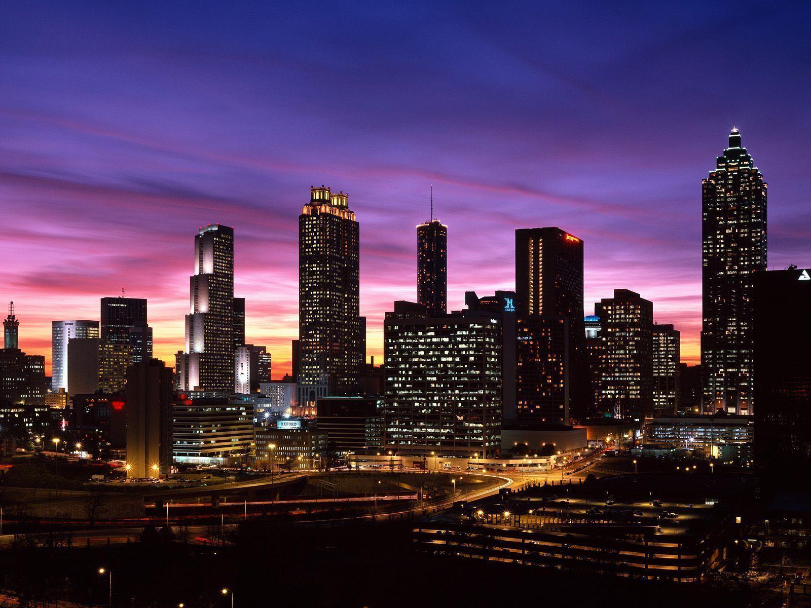 Wallpaper of atlanta skyline Stock Free Image