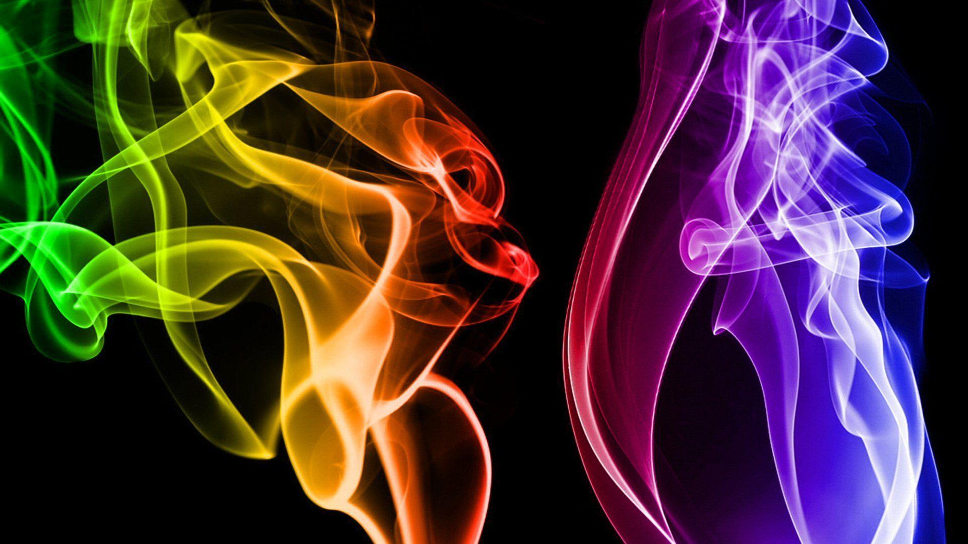 Wallpaper For > Colorful Smoke Background