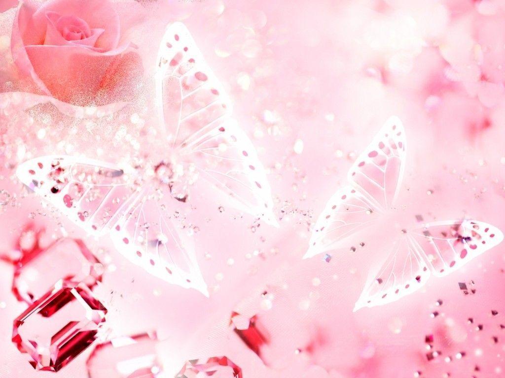 Wallpaper For > Pink Butterfly Background Designs