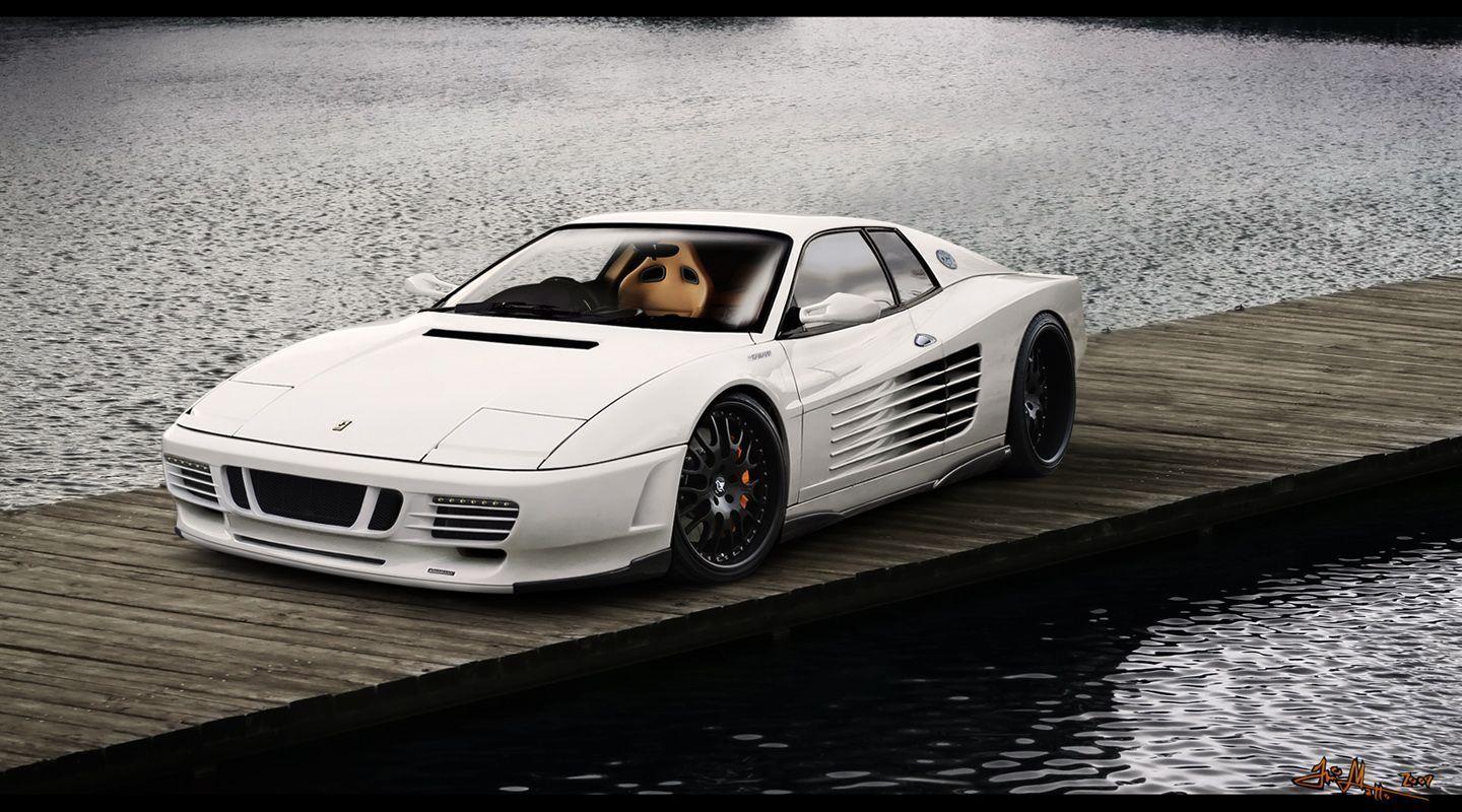 Vehicles For > White Ferrari Testarossa Wallpaper