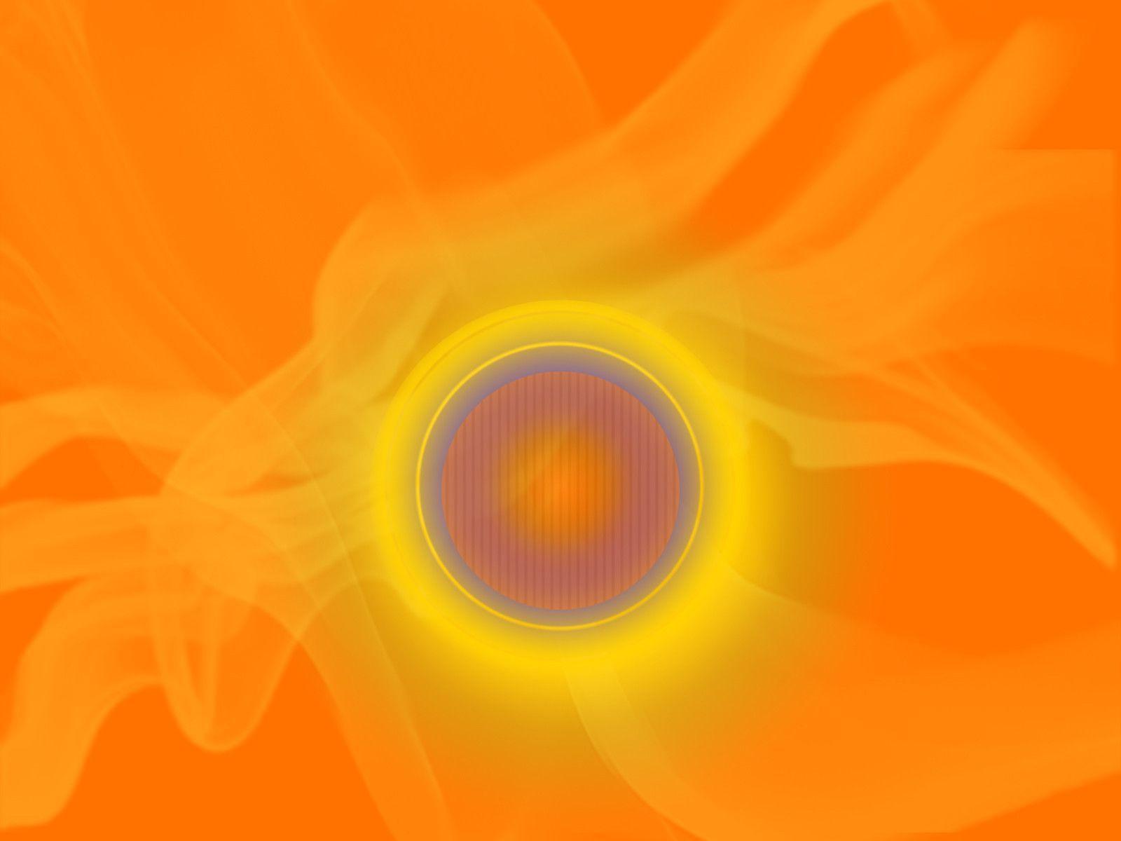 Circular Yellow Flare On Orange Background Colour. Freda Hill