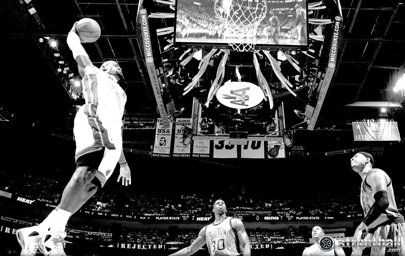 LeBron James Slam Dunk 2012 Basketball Wallpaper HD