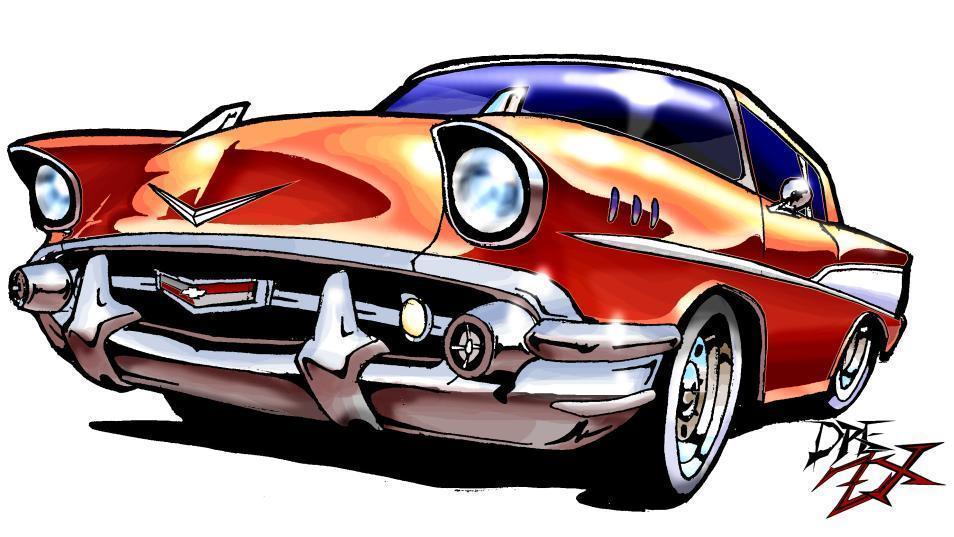 Gallery For > Red 57 Chevy Wallpaper