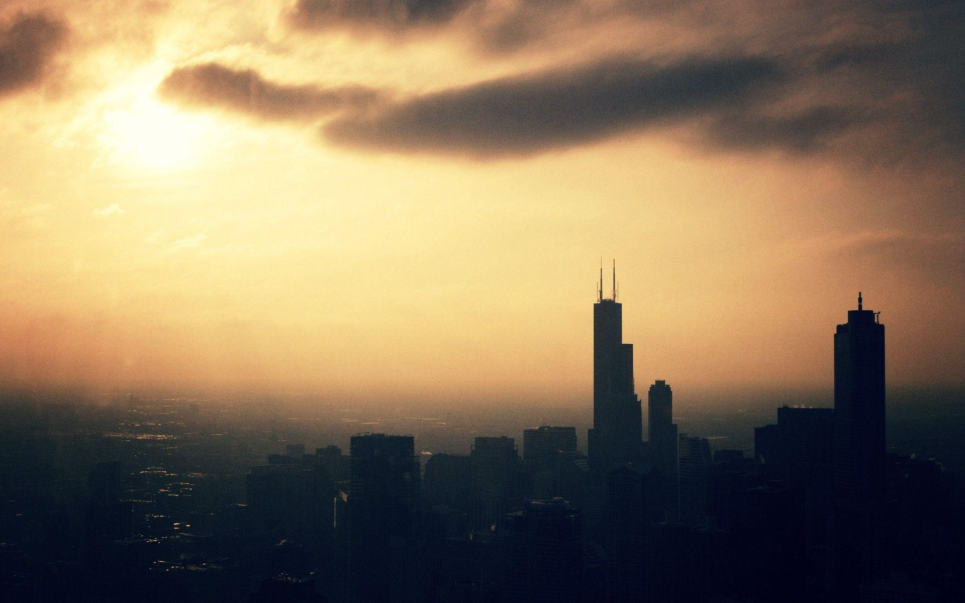 Chicago Skyline Background HD Wal Wallpaper