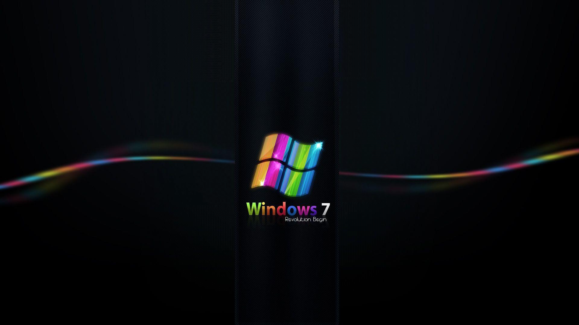 Rainbow Colored Windows 7 Wallpaper