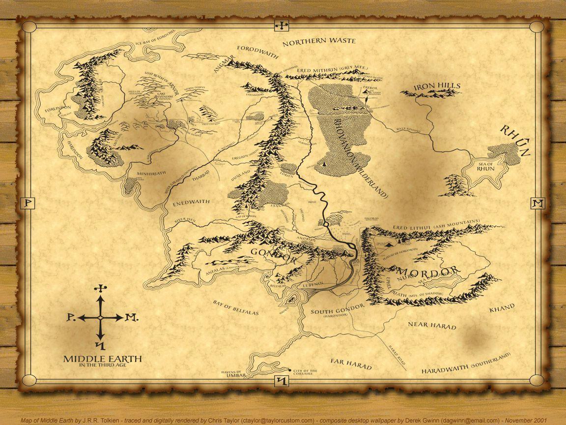 image For > Middle Earth Map Wallpaper