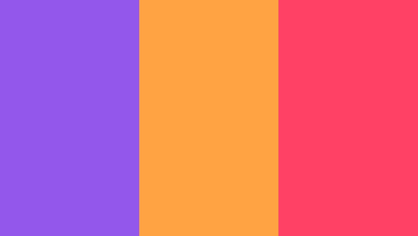 Navy Purple, Neon Carrot and Neon Fuchsia Three Color