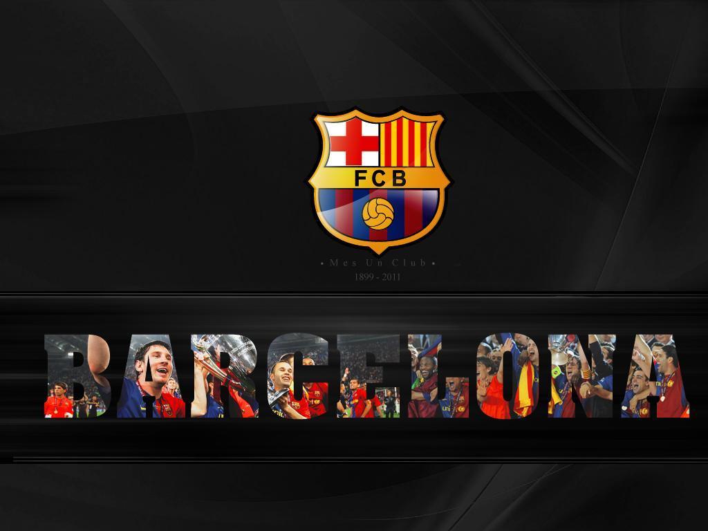 FC Barcelona Logo Black Background. High Definition Wallpaper