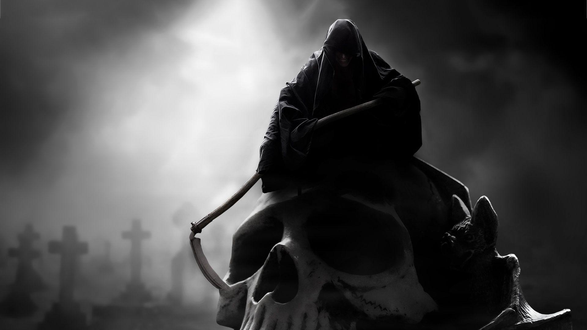 Skull grim reaper Wallpaper