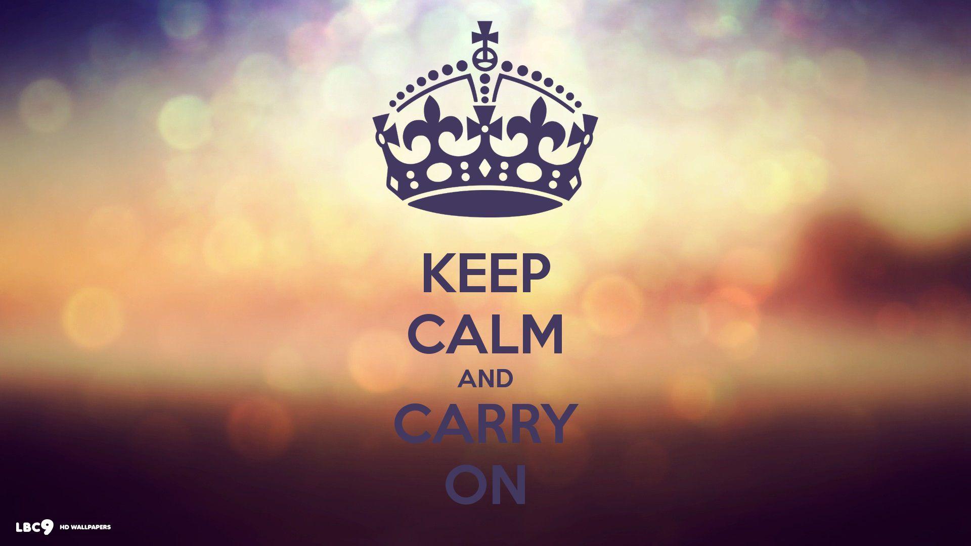 Keep Calm And Carry On Wallpaper 4 25. Typography HD Background