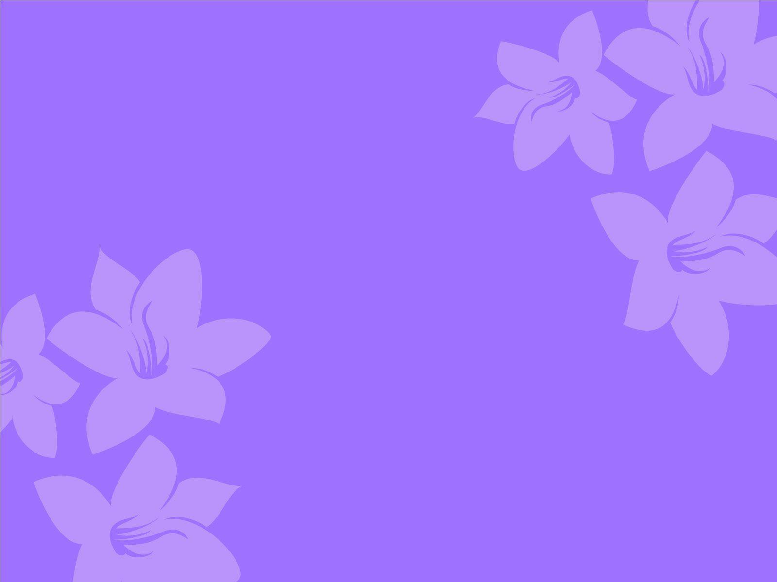 Purple Flower Background for Powerpoint Presentations, Purple